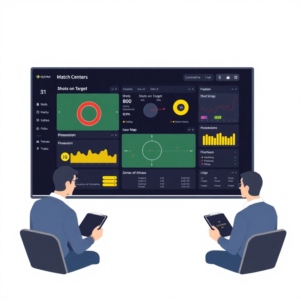 Матч-центр: статистика ударов по створу и владение мячом онлайн