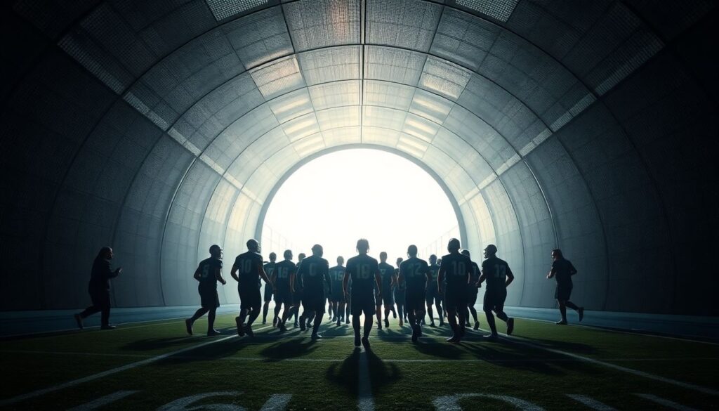 Фоторепортаж: кадры из раздевалки и туннеля - иллюстрация