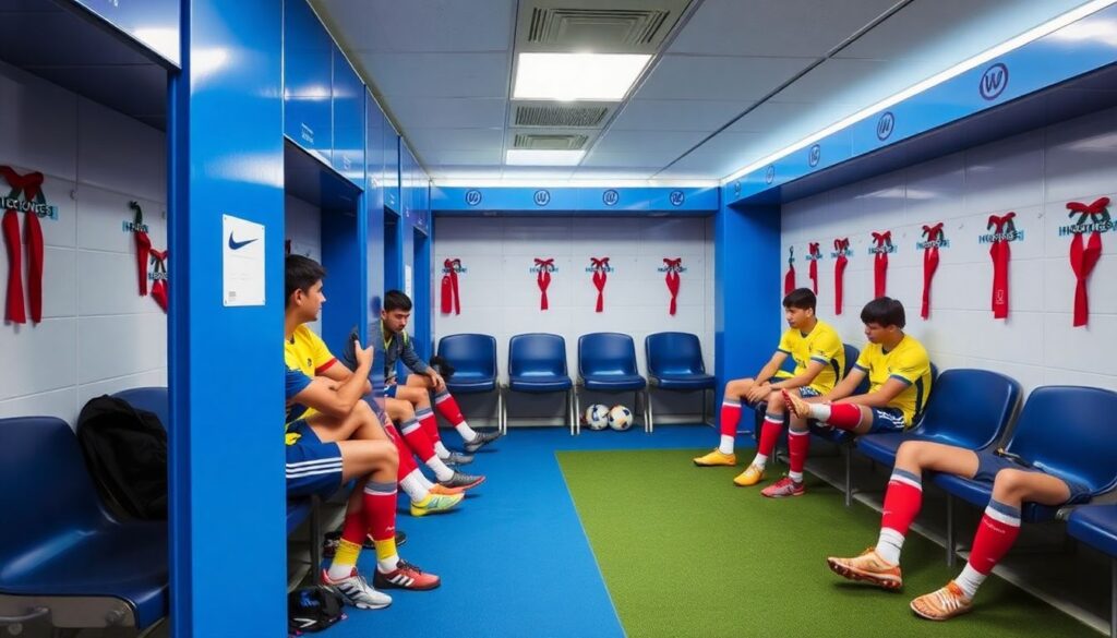 Фоторепортаж: кадры из раздевалки и туннеля - иллюстрация