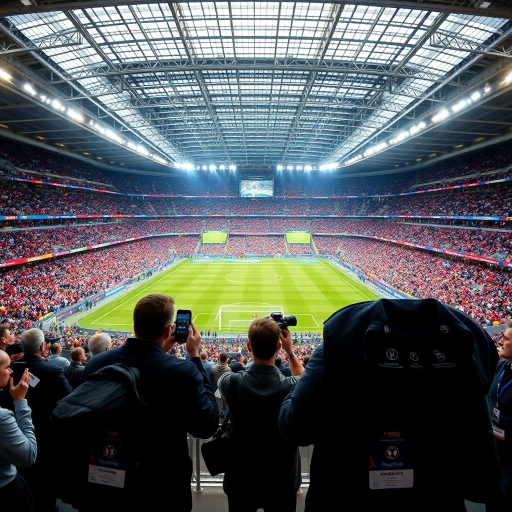 Фоторепортаж: бейджики и брендировка стадиона на спортивном событии