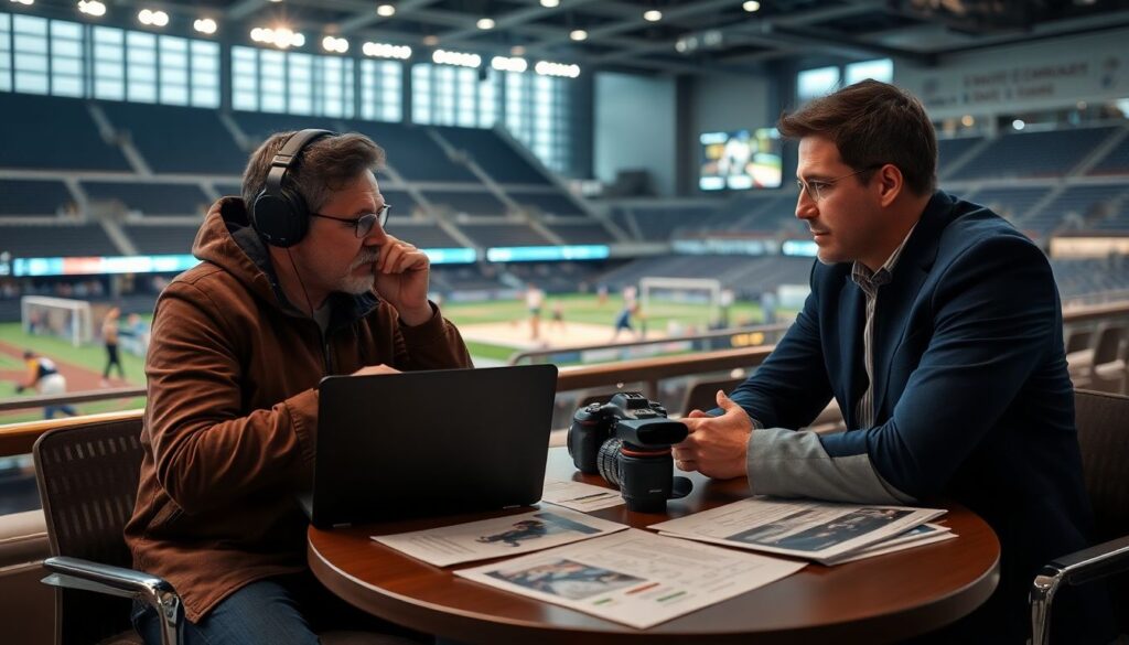 Фоторепортаж: команда на разминке - иллюстрация