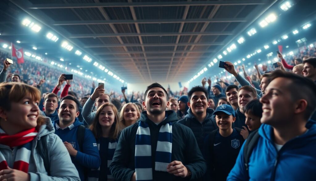 Эмоции фанатов после возвращения на стадион - иллюстрация