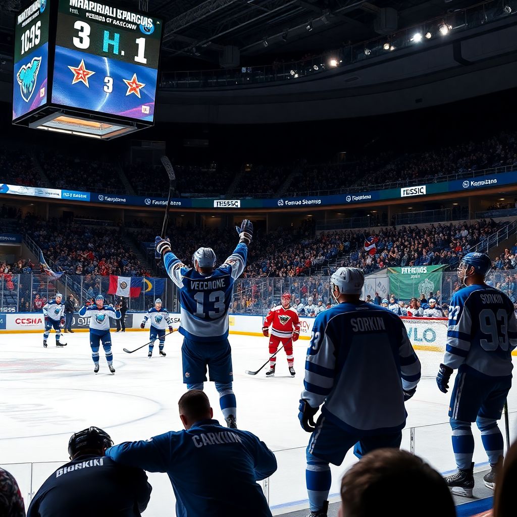 Барыс прервал домашнюю серию поражений с ЦСКА, обыграв москвичей 3:1 в КХЛ