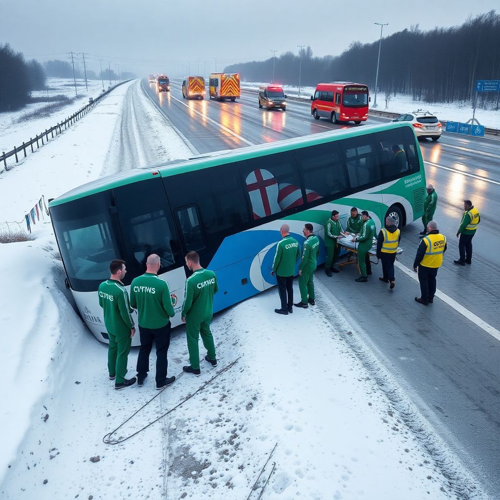 Автобус сборной Кипра по гандболу перевернулся в Эстонии, обошлось без жертв
