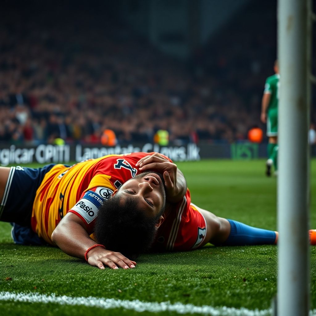 Футболиста «Ахмата» вырубило ударом коленом в челюсть в матче РПЛ